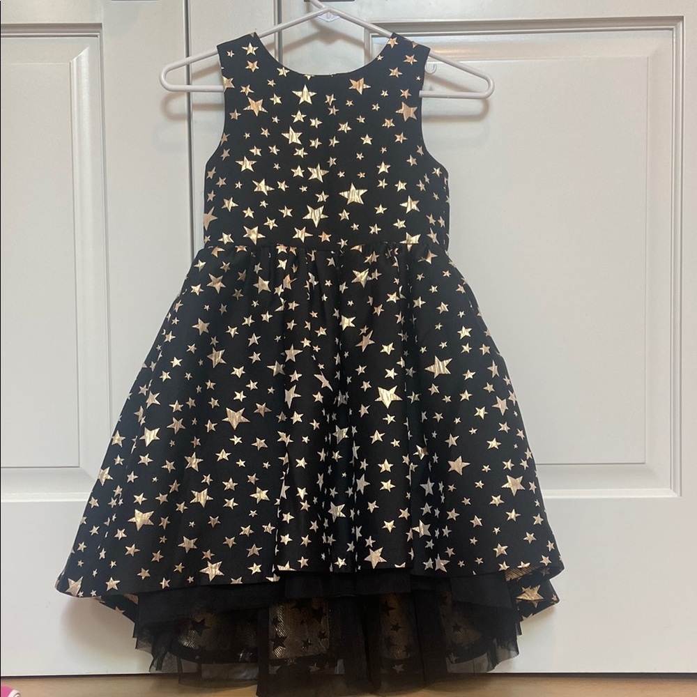 GAP kids - Black Dress with Gold Star Pattern